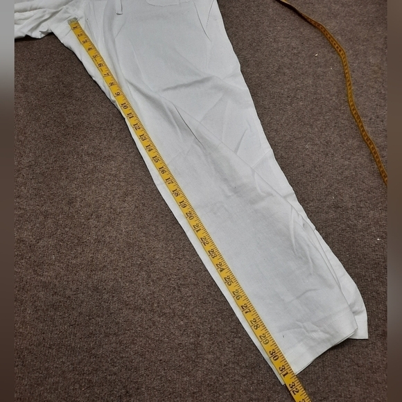 NWT Gap (size 18) Hadley Linen Pants White - Picture 3 of 8